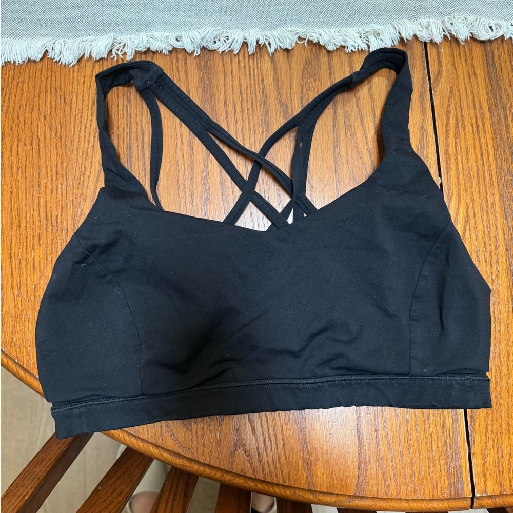 Lulu lemon black energy bra size 10